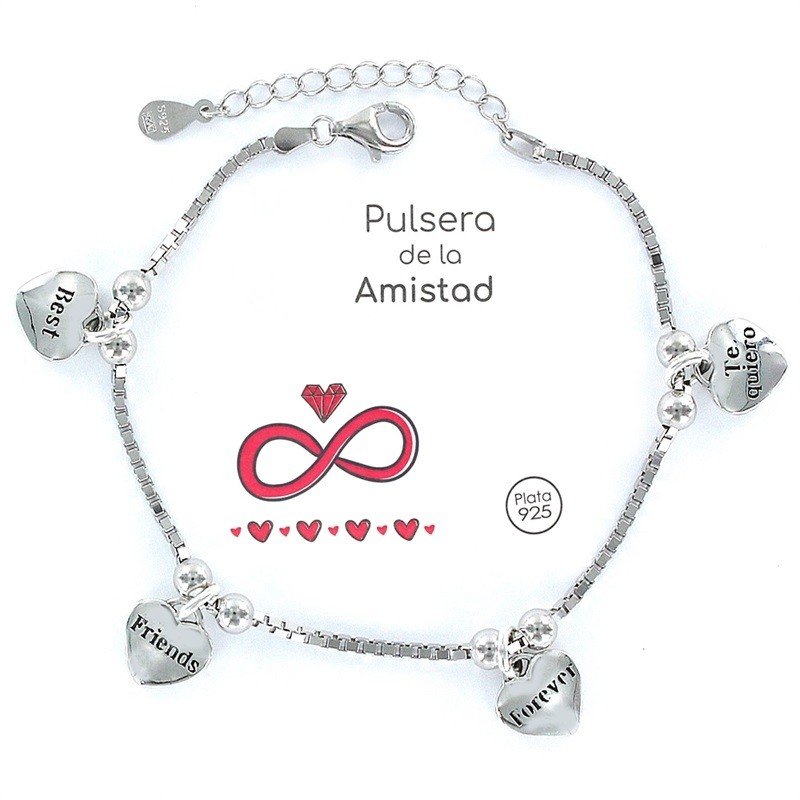 9101772 Pulsera de plata Eres lo más Amistad joyas personalizadas