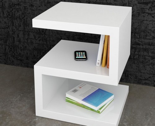 Mesa rincon auxiliar moderna lacado brillo 962-Dos