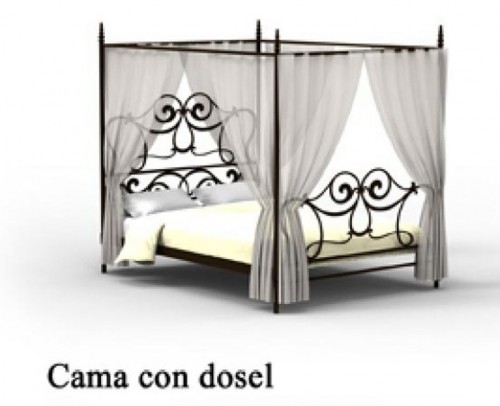 Cama metalica de Forja (con Dosel) 1215-Agata