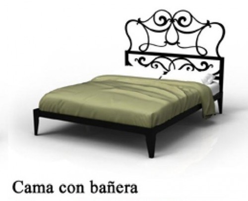 Cama metalica de Forja (con bañera) 1215-Agata