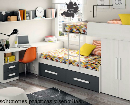 Mueble-Litera tren-mueble-dormitorio-infantil-juvenil-moderno-economico-60-de306