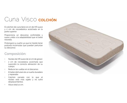 Colchón Cuna Viscoelástico 284-CUNA VISCO
