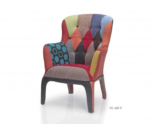 Sillón clásico diseño Patchwork 916-689V