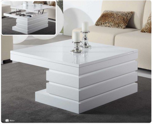 Mesa de centro moderna elevable lacado diseño 194-166