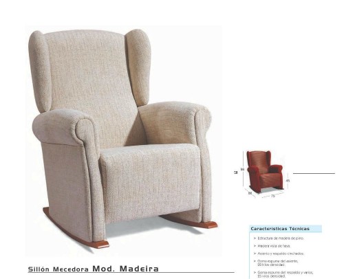 Sillon lactancia mecedora moderna 46-Madeira