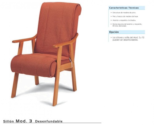 sillon moderno fijo 46/3des