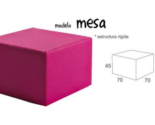Puff mesa decoracion tapizada 1154-mesa