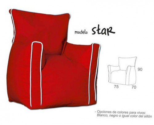 Puff sillon decoracion tapizado 1154-star