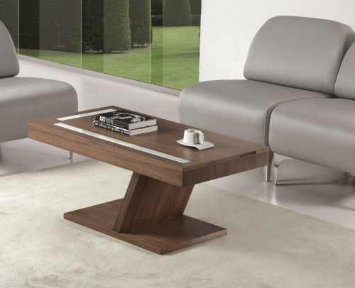 Mesa centro moderna elevable lacado madera diseño 194-251