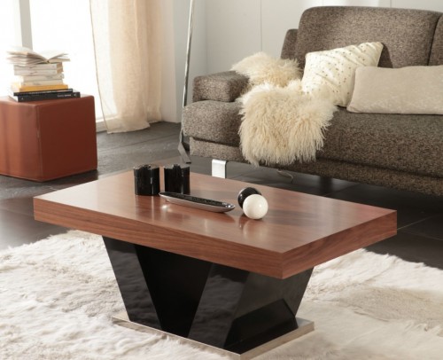 Mesa de centro moderna tapa madera elevable 25-23