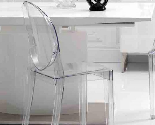 Silla comedor transparente moderna diseño 916-pc-448