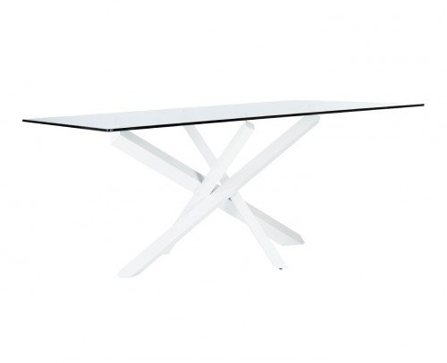 Mesa comedor metálica moderna cristal 999-068