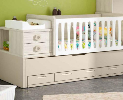 Cuna convertible en cama dormitorio juvenil 224-128