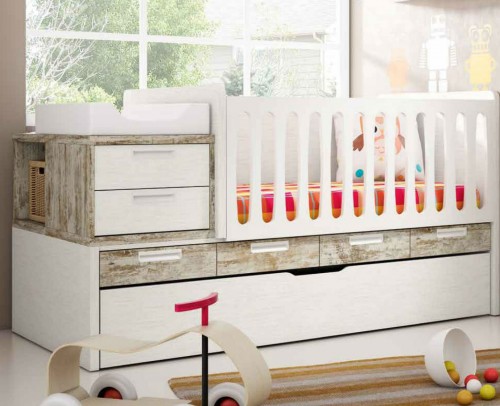 Cuna convertible en cama dormitorio juvenil 224-129