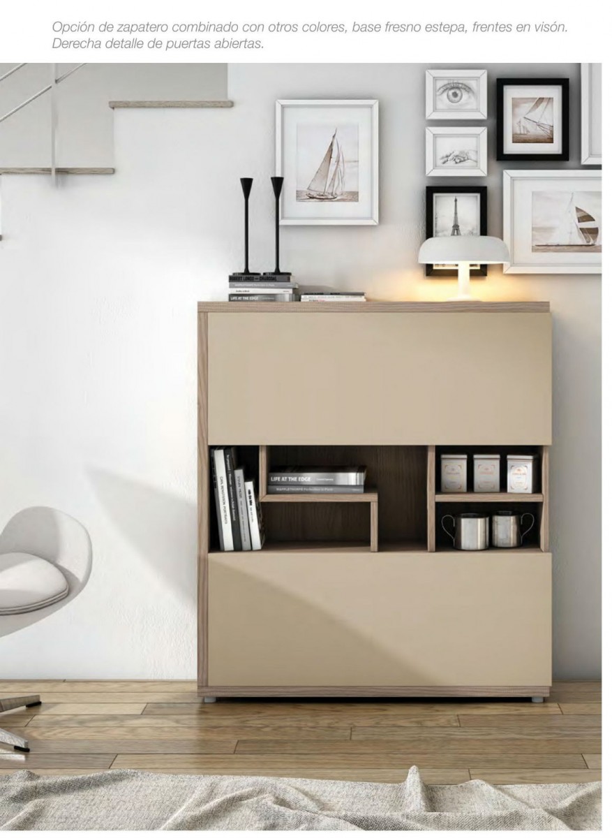 Recibidor zapatero moderno lacado 901 Mobles Sedaví