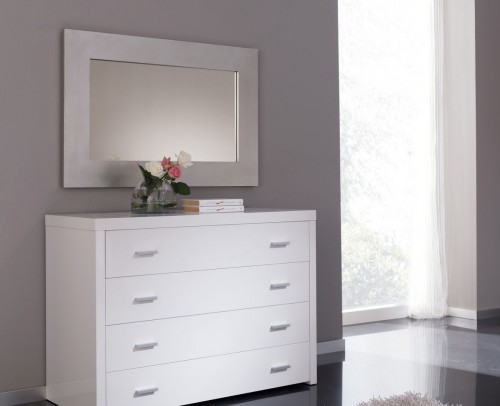 Comoda Moderna lacado blanco brillo 916-C77