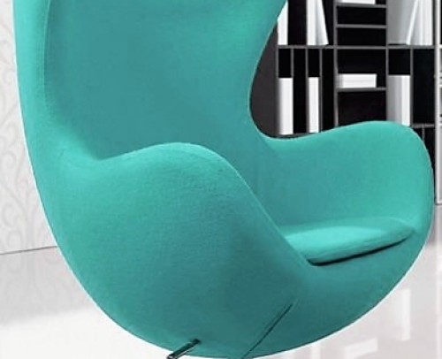 Sillon relax diseño moderno giratorio 1334-eg-66 verde turquesa.