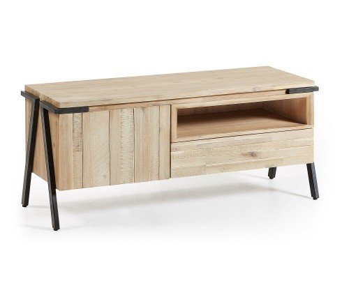Mueble TV vintage industrial de madera de acacia, 513-46