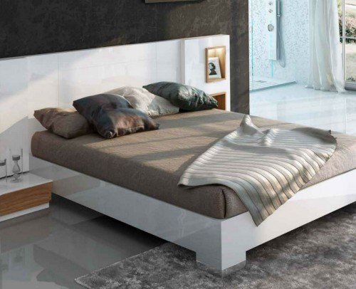 Dormitorio matrimonio moderno lacado brillo madera 11-40