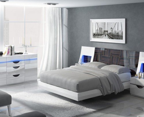 Dormitorio matrimonio moderno lacado brillo madera 11-12A