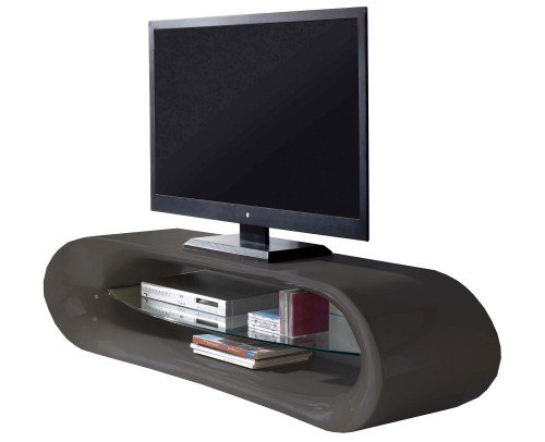 Mesa TV moderna lacado brillo gris 393-5052