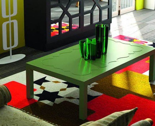 Mesa de centro moderna lacada 481-0901