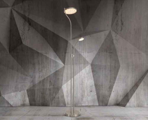 Lámpara LED de pie de salón metálica moderna 1099-96