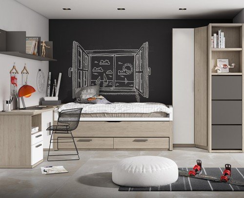 Dormitorio juvenil moderno 270-007