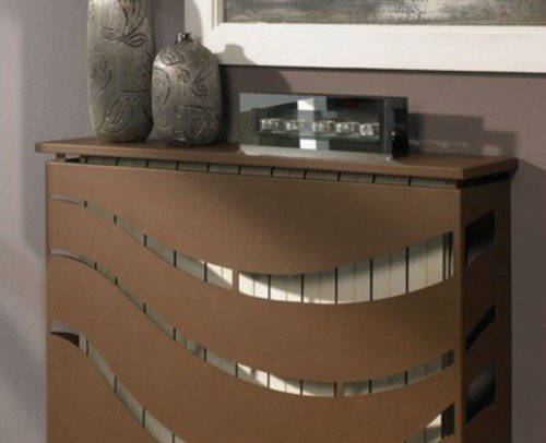 Cubreradiador Diseño forja metálico 1215-Ondas