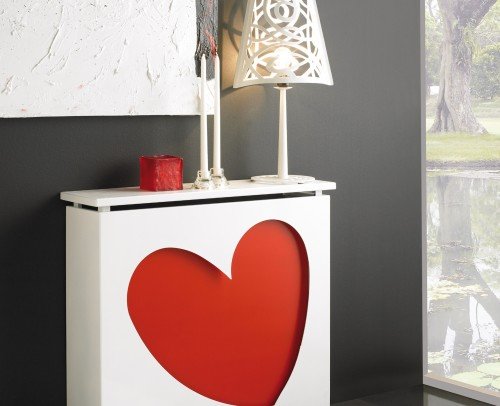 Cubreradiador Diseño forja metálico 1215-Corazon