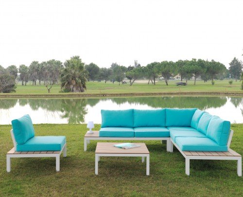 Conjunto set exterior sofás + mesa de centro exterior moderna 1031-430