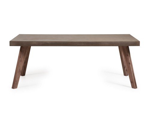 Mesa de comedor madera maciza, color: gris 513-869