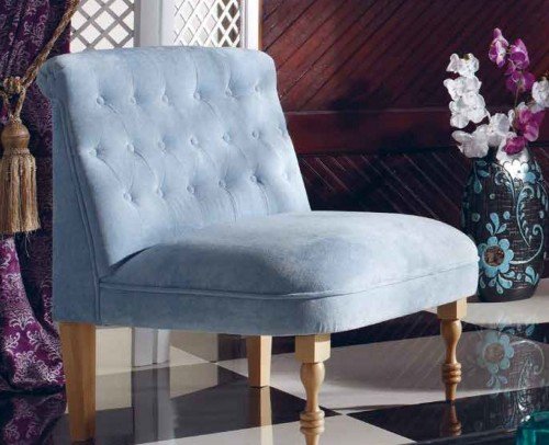 Sillón retro tapizado 956-273 Azul
