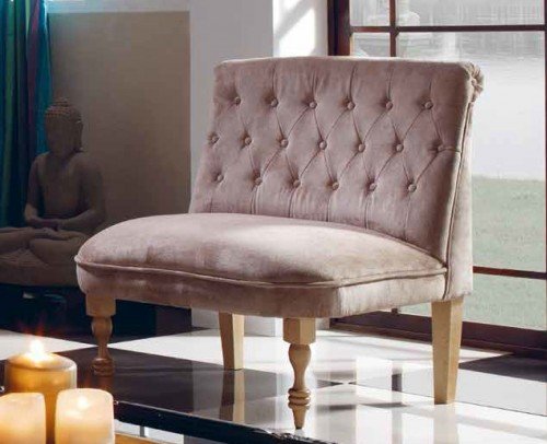 Sillón retro tapizado 956-273 Beige