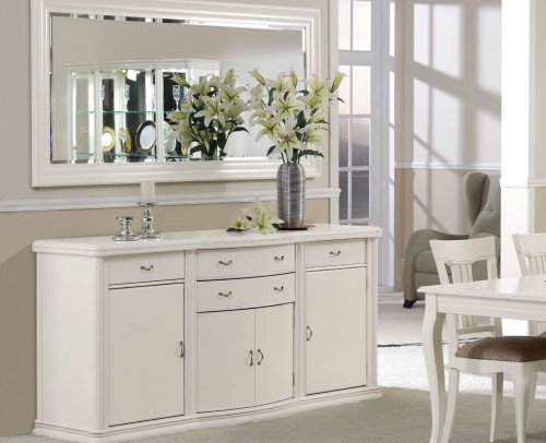 Aparador clásico beige con espejo 194-951-909