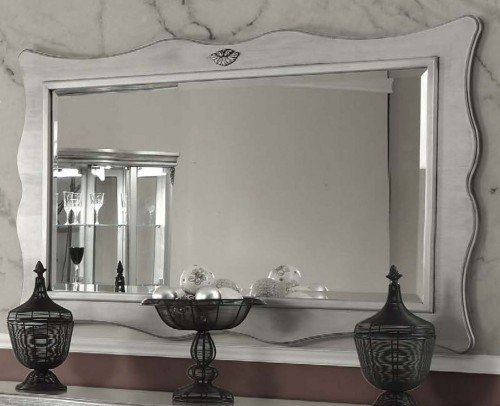 Espejo decoración clásico plata 194-947