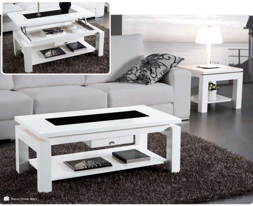Mesa de centro moderna elevable madera 194-106