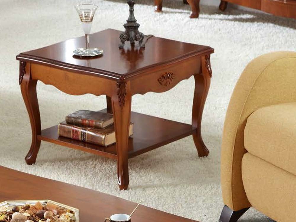 Mesa de centro clásica cerezo 194-53C | Mobles Sedaví