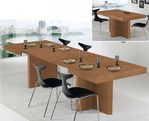 Mesa de comedor moderna extensible 194-612