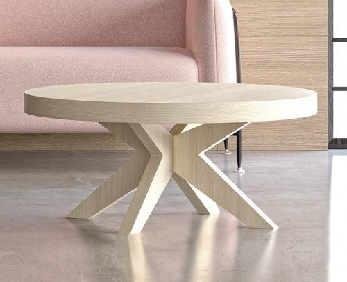 Mesa de centro moderna madera cristal 14-01
