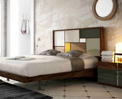 Dormitorio matrimonio moderno lacado brillo madera 11-15