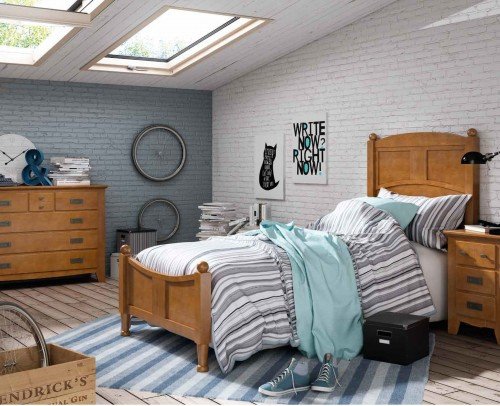 Dormitorio Juvenil colonial moderno diseño 79-OC292