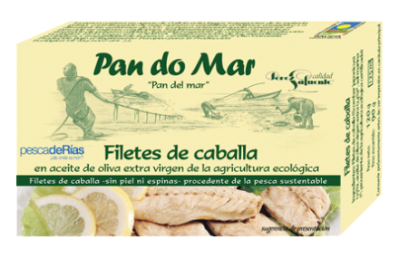 Filetes de caballa en aceite de oliva ecológico 120gr.