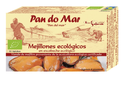 Mejillones ecológicos envasados en escabeche ecológico 115gr