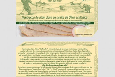 Ventresca de atún claro en aceite de oliva ecológico 120gr.