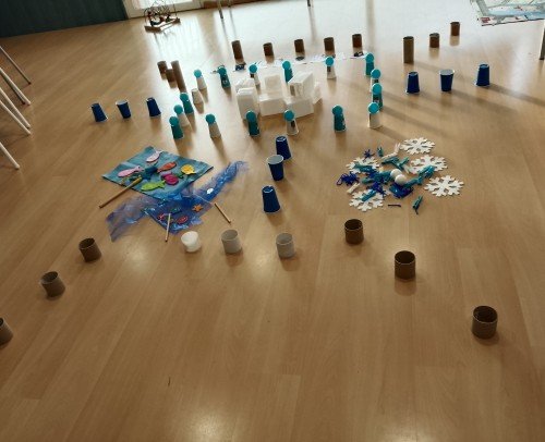 Provocación del invierno y azul