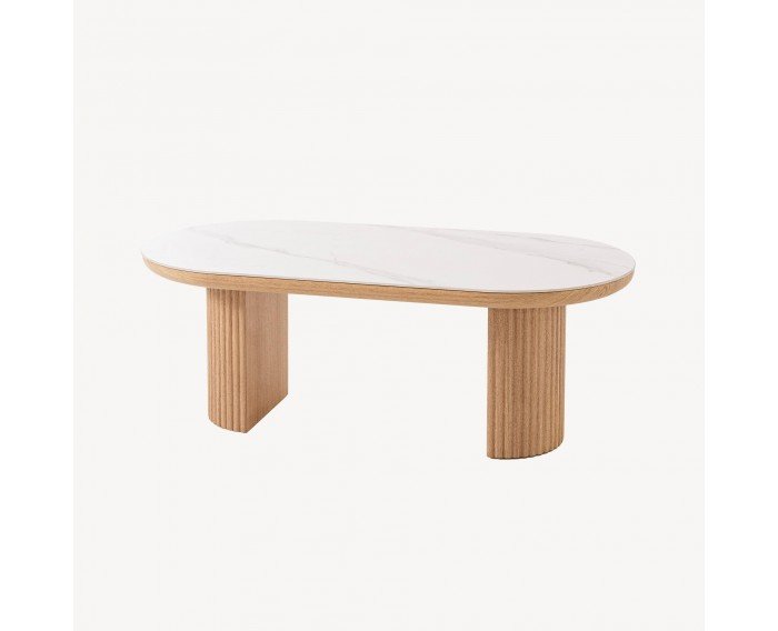 Mesa de centro ovalada