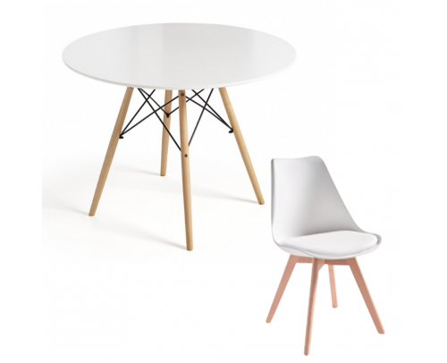 Mesa Ara + 4 sillas Elba