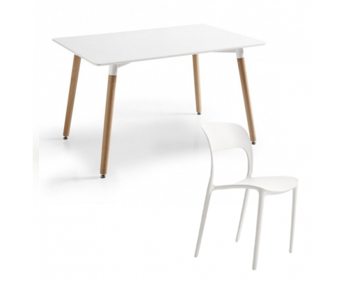 Mesa Pisa + 4 sillas Roma