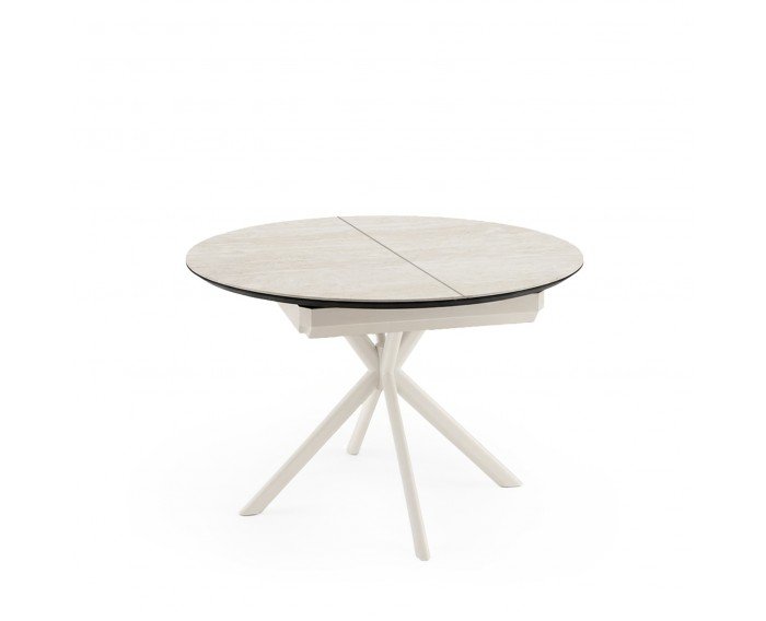 Mesa Su porcelánico extensible Ø100